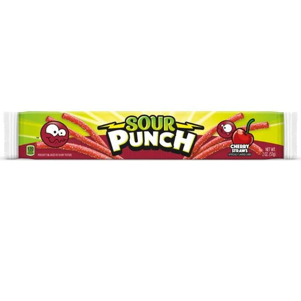Sour Punch Cherry Straws 57g