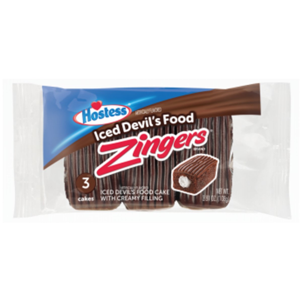 Hostess Iced Devil's Food Zingers 3 pack 108g