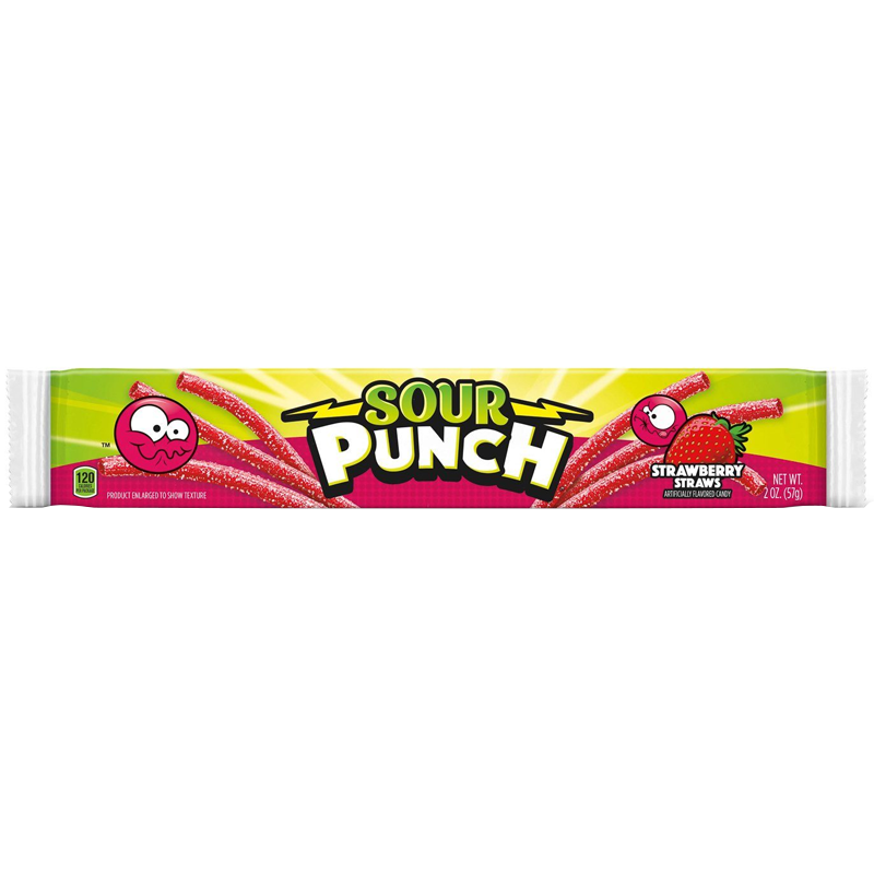 Sour Punch Strawberry Straws 57g